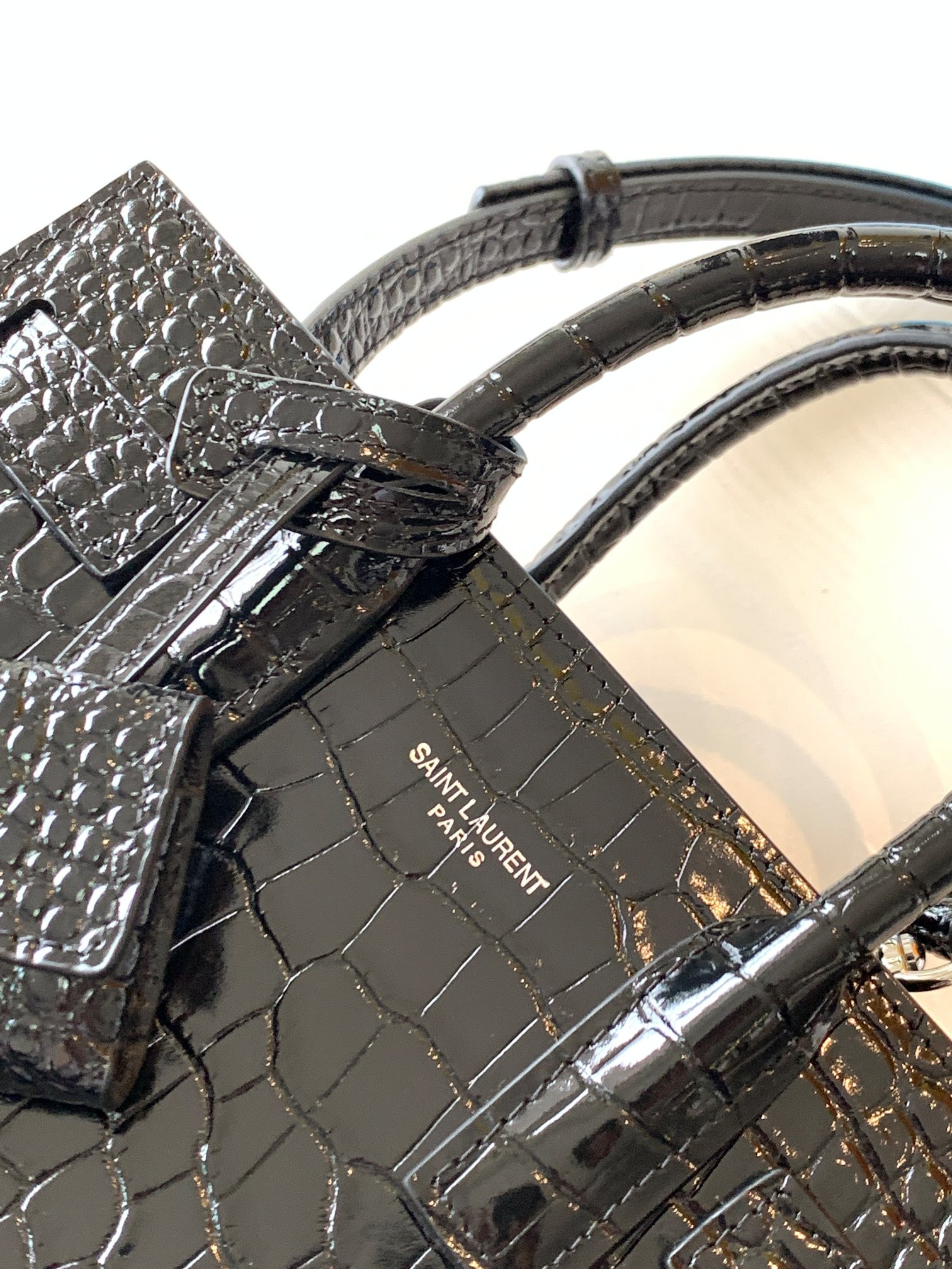 YSL SAC DE JOUR IN CROCODILE EMBOSSED LEATHER - NANO 22x18x10.5cm - Image 7