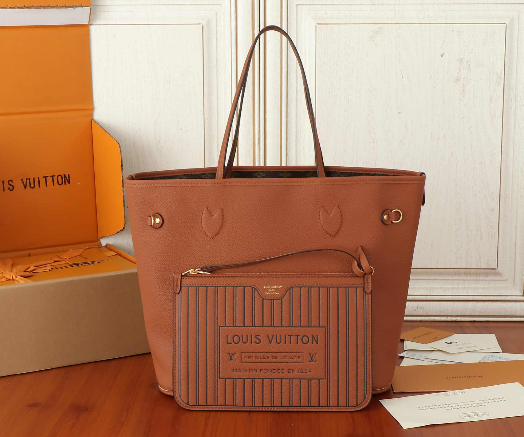 LV Neverfull MM Inside Out M12061(31*28*14cm) - Image 4