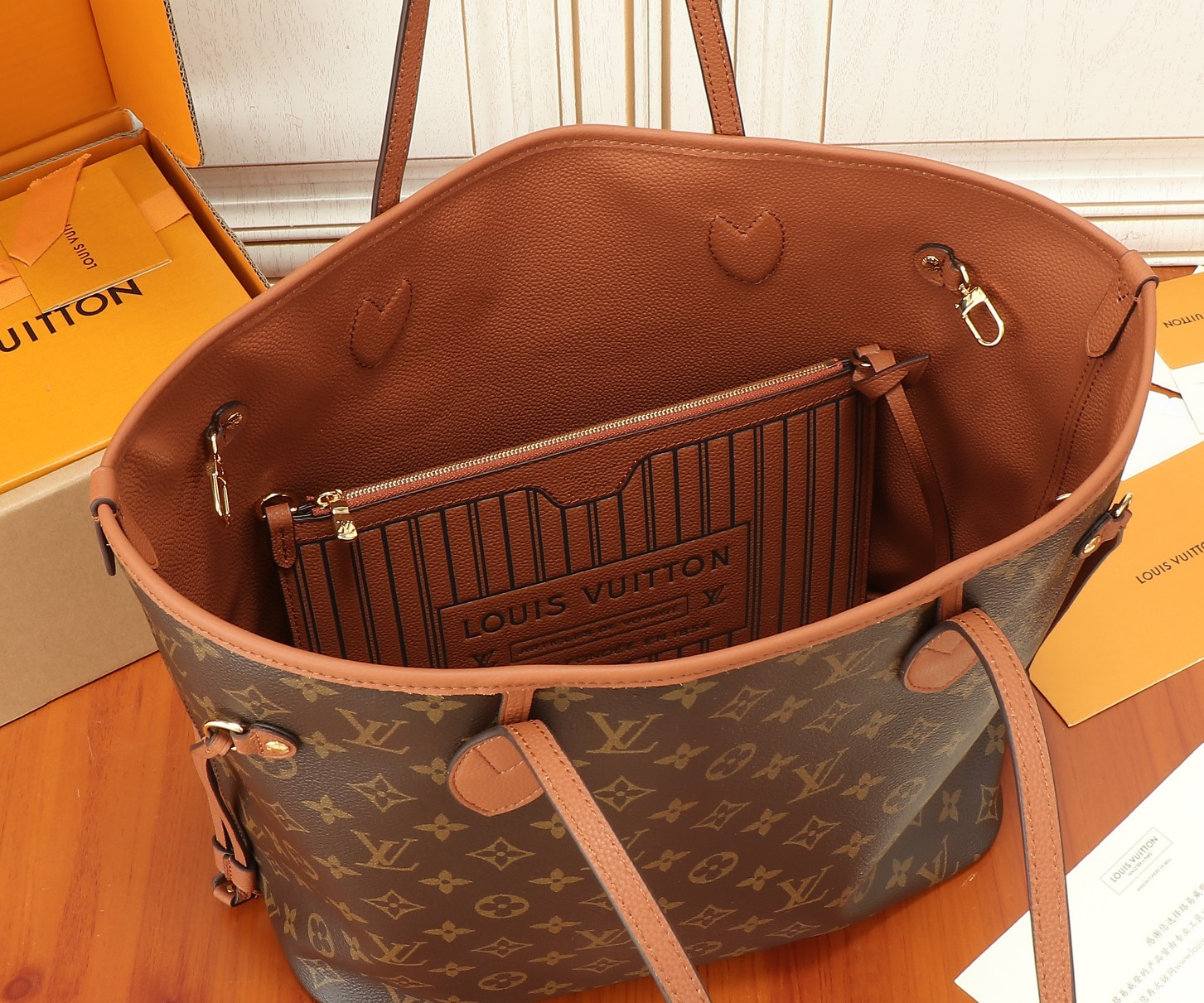 LV Neverfull MM Inside Out M12061(31*28*14cm) - Image 9