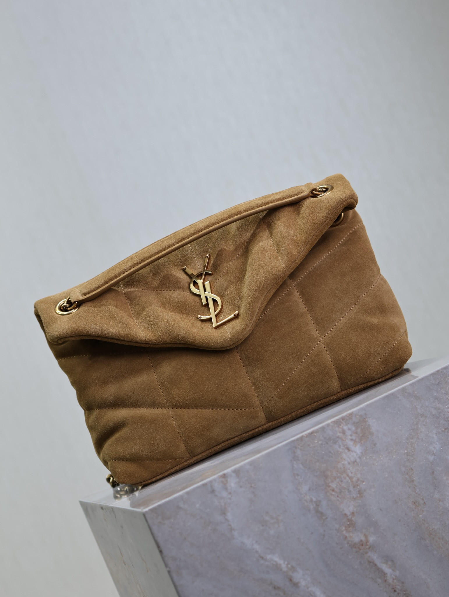 YSL Loulou Small Puffer (Suede) 29 x 17 x 11cm - Image 3