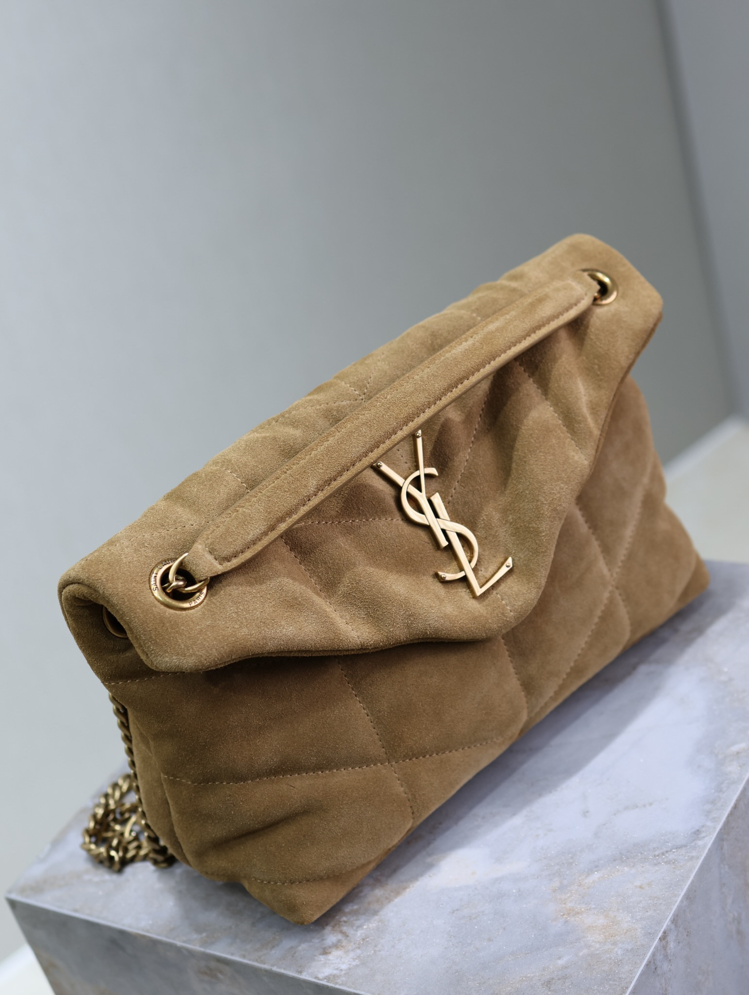 YSL Loulou Small Puffer (Suede) 29 x 17 x 11cm - Image 6