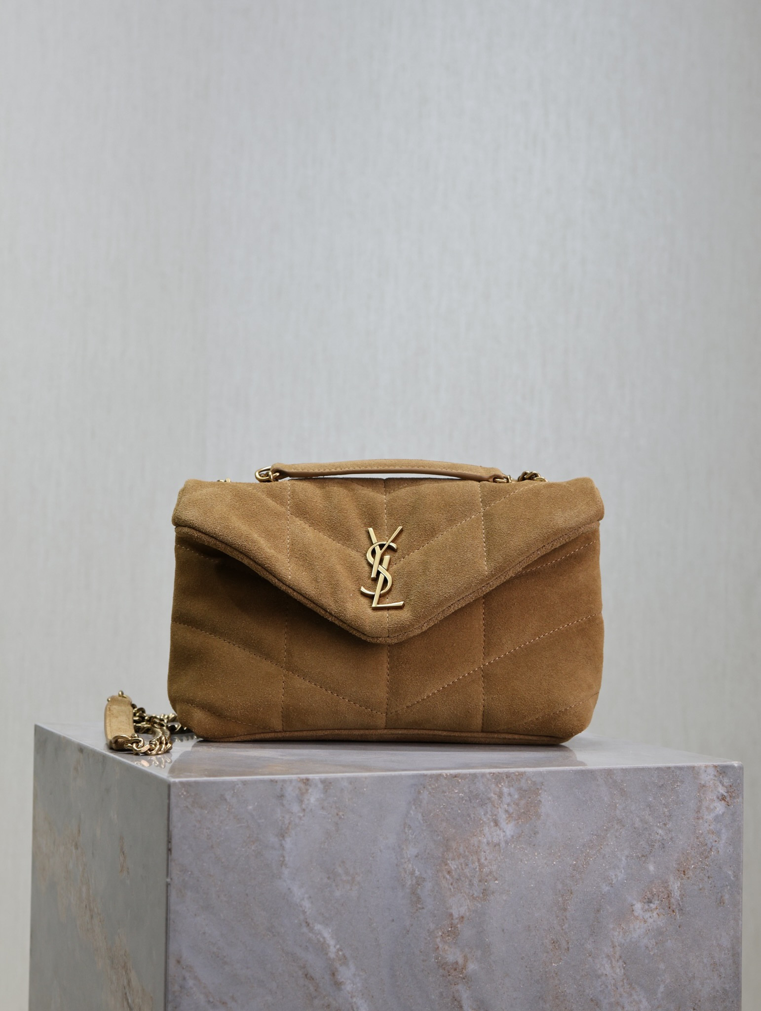 YSL Loulou Mini Puffer (Suede) 23*15.5*8.5cm