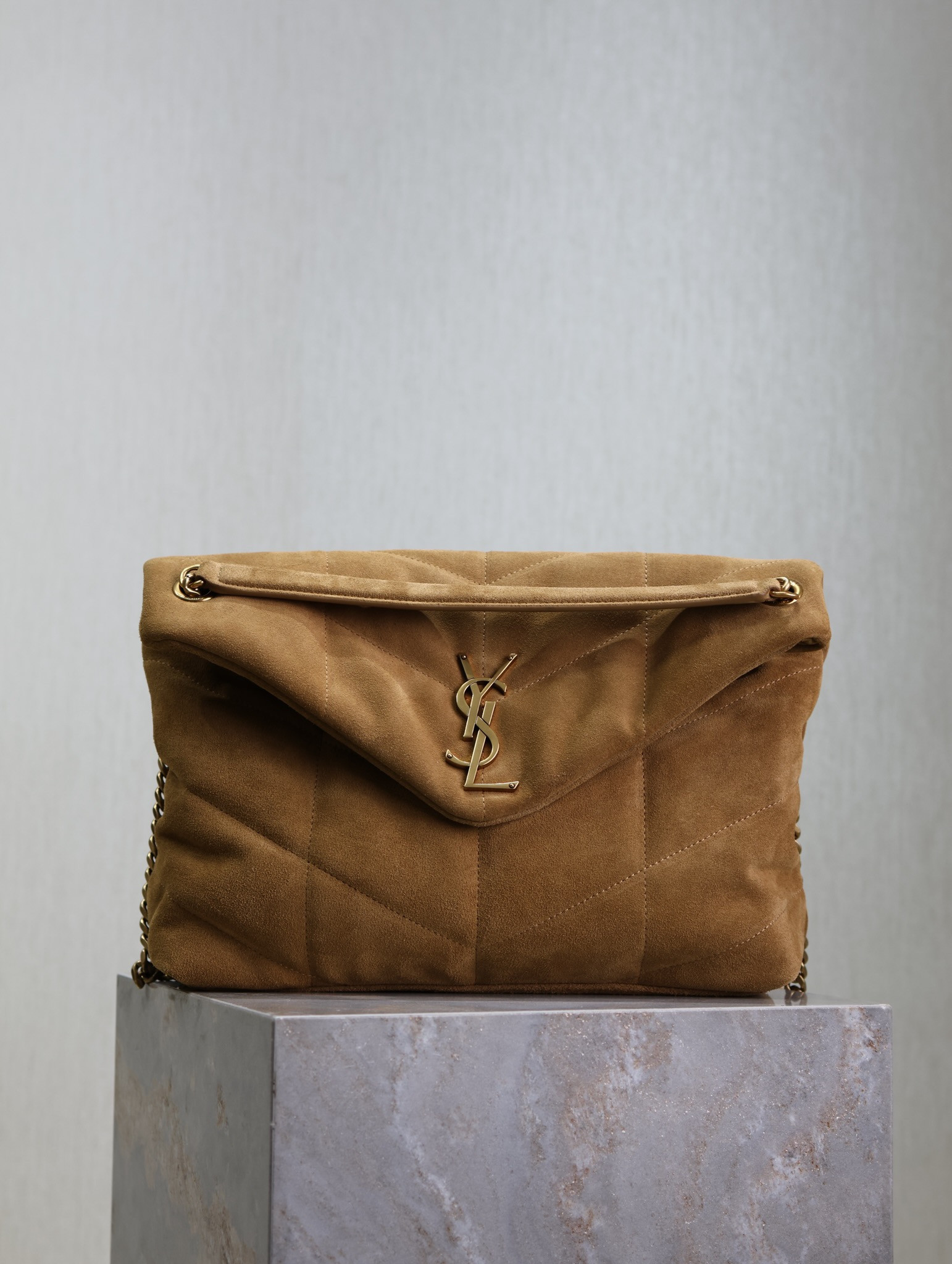 YSL Loulou Puffer (Suede) 35x23x13.5cm - Image 2
