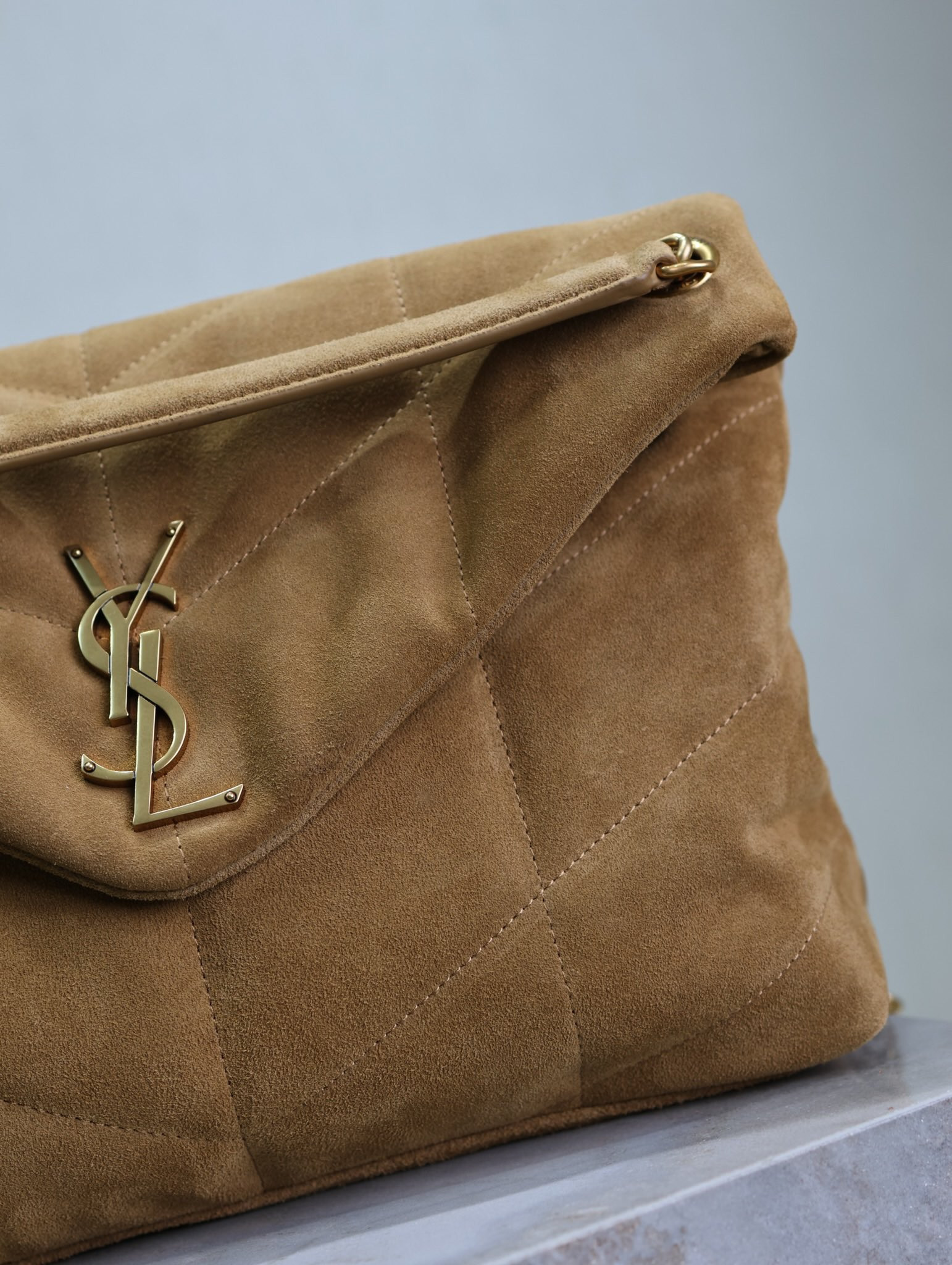 YSL Loulou Puffer (Suede) 35x23x13.5cm - Image 4