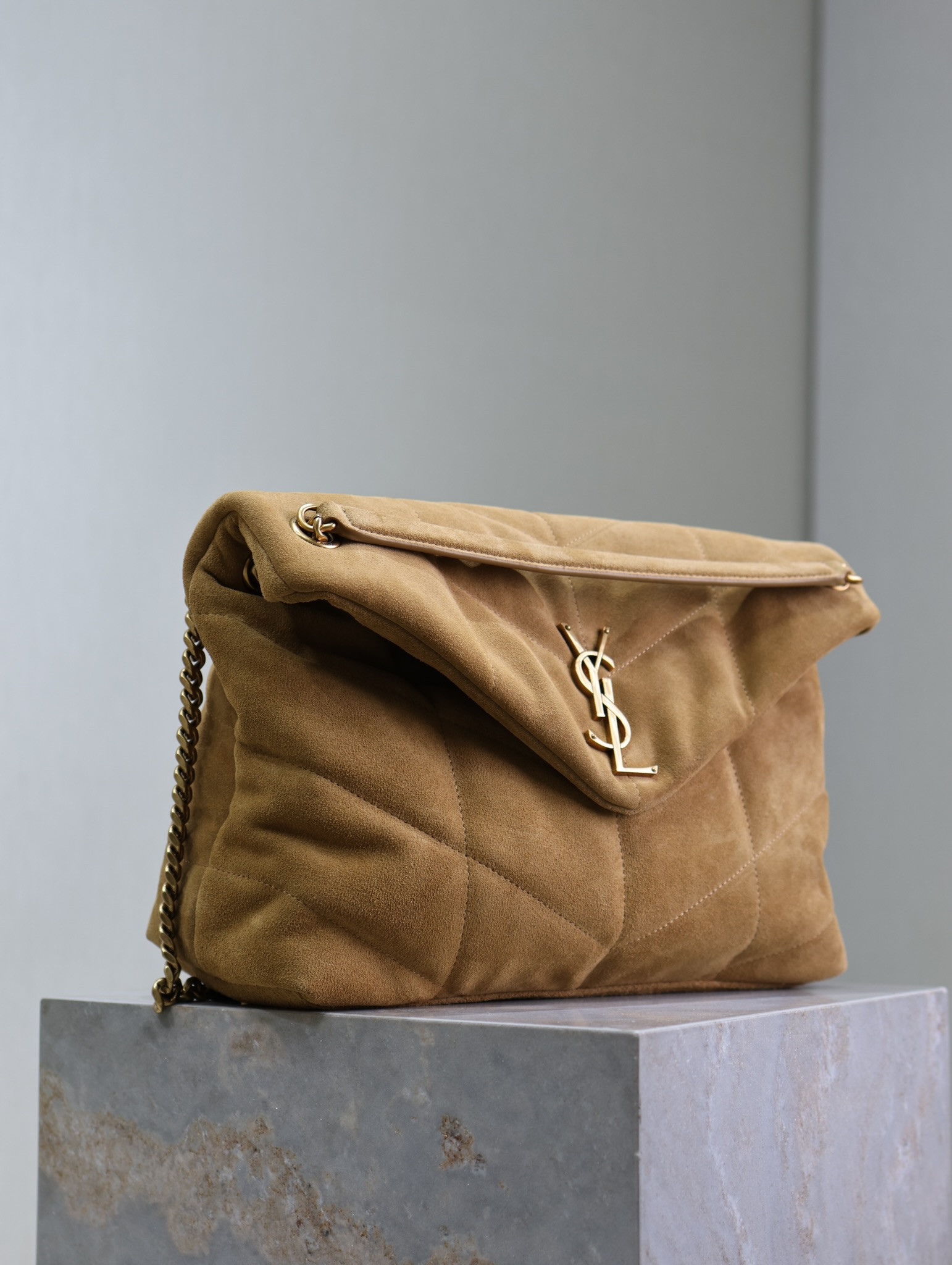 YSL Loulou Puffer (Suede) 35x23x13.5cm - Image 5