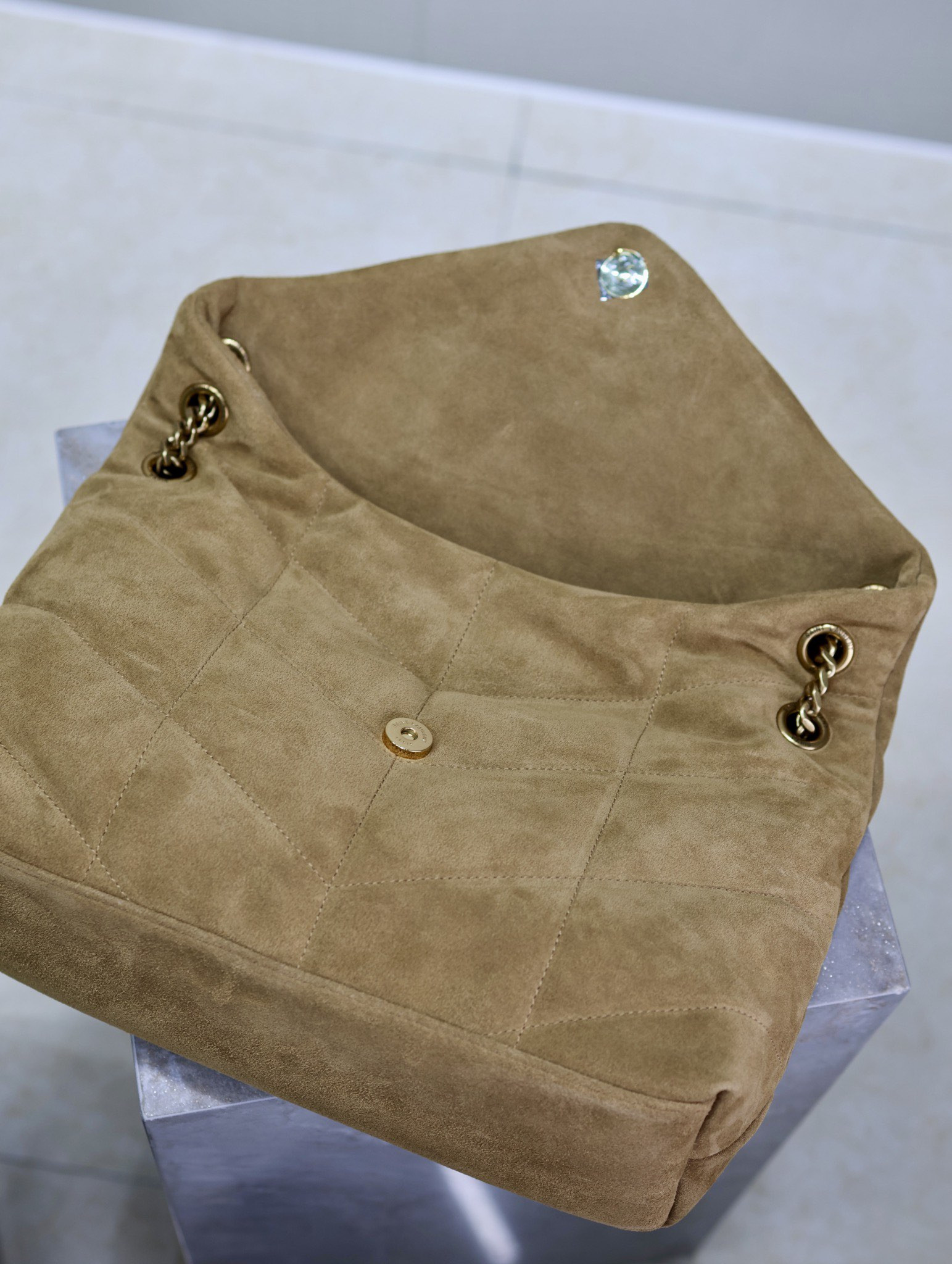 YSL Loulou Puffer (Suede) 35x23x13.5cm - Image 8