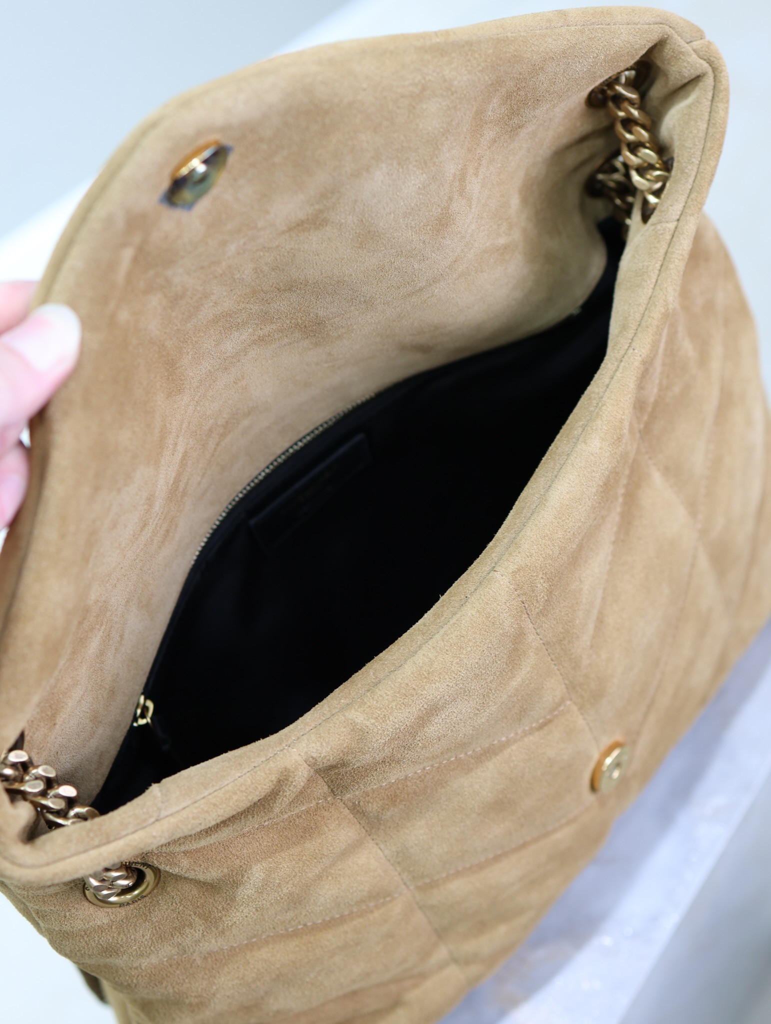 YSL Loulou Puffer (Suede) 35x23x13.5cm - Image 9