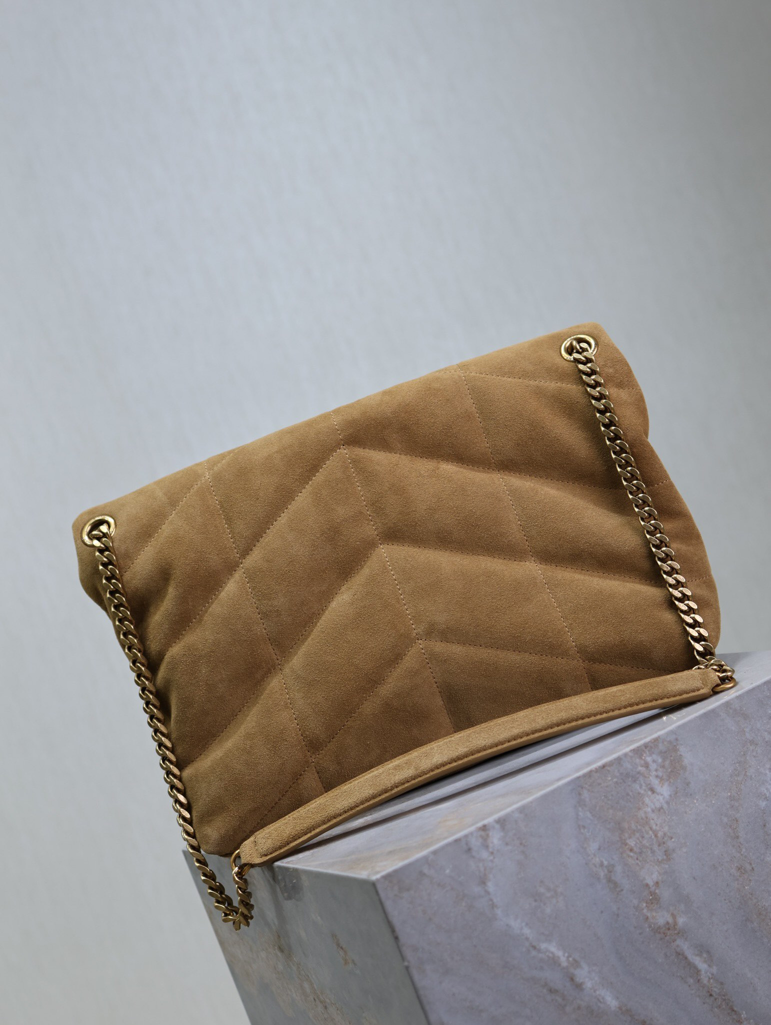 YSL Loulou Puffer (Suede) 35x23x13.5cm - Image 10