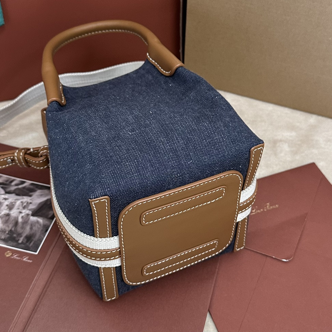 Loro Piana Micro Bale Cotton bag FAM7943 (23*16*14cm) - Image 6