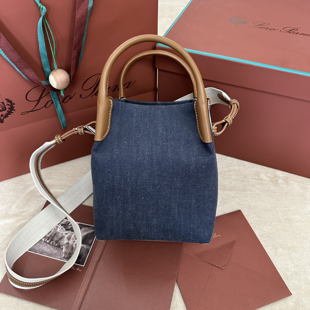 Loro Piana Small Bale Cotton Bag FAN8964 (21*17*17cm) - Image 2
