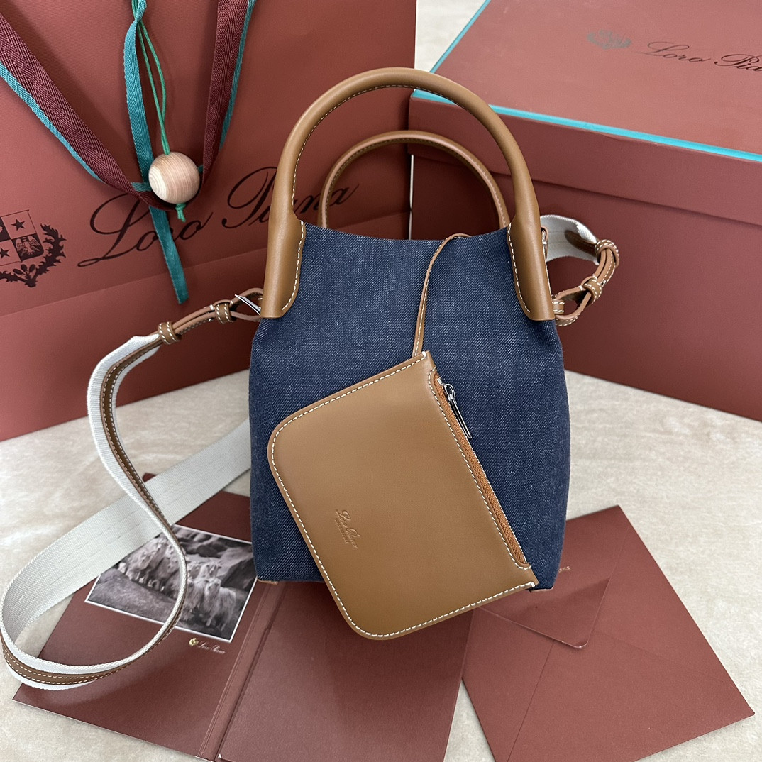 Loro Piana Small Bale Cotton Bag FAN8964 (21*17*17cm) - Image 3