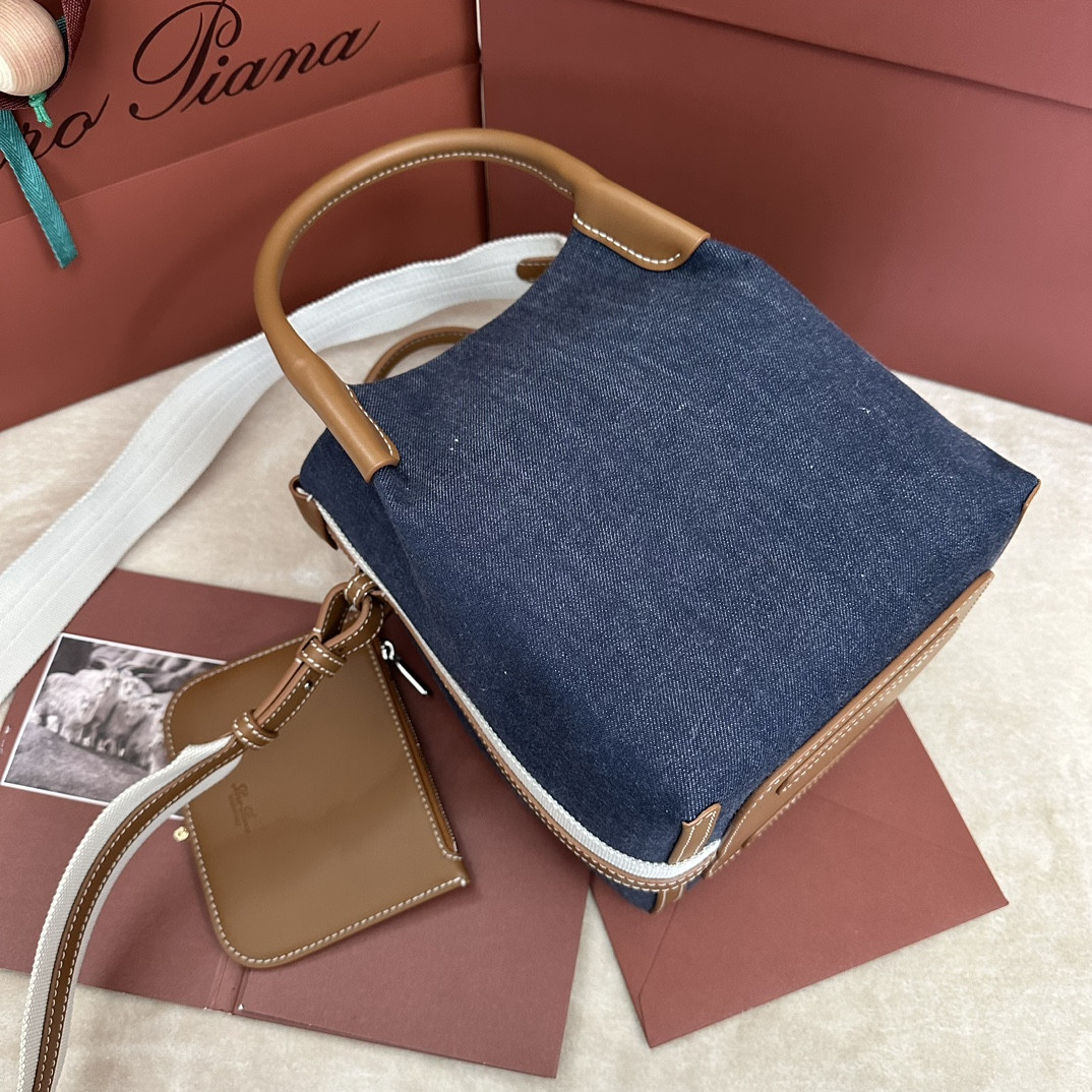 Loro Piana Small Bale Cotton Bag FAN8964 (21*17*17cm) - Image 6