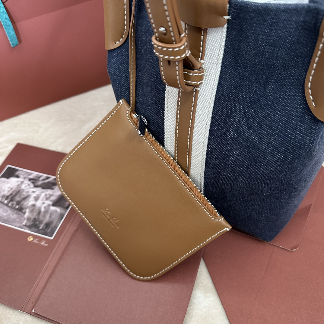 Loro Piana Small Bale Cotton Bag FAN8964 (21*17*17cm) - Image 7