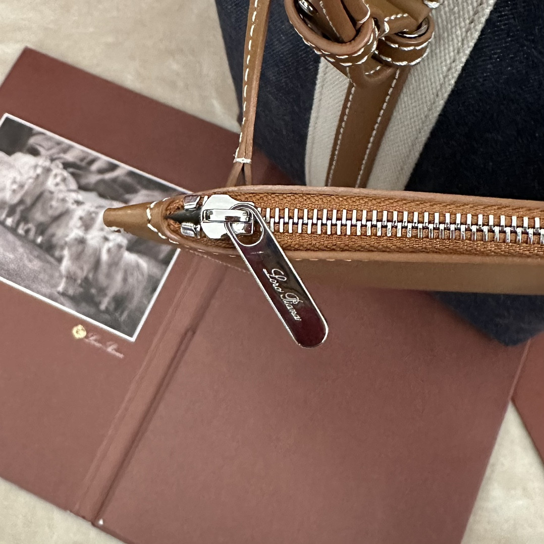 Loro Piana Small Bale Cotton Bag FAN8964 (21*17*17cm) - Image 9