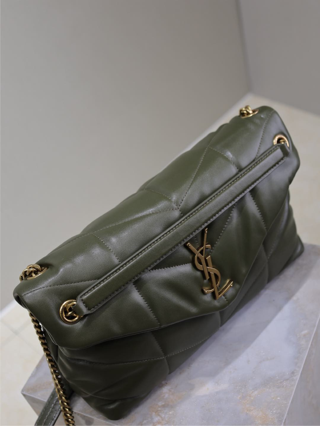 YSL LOULOU PUFFER MEDIUM IN NAPPA LEATHER 35x23x13.5cm - Image 6