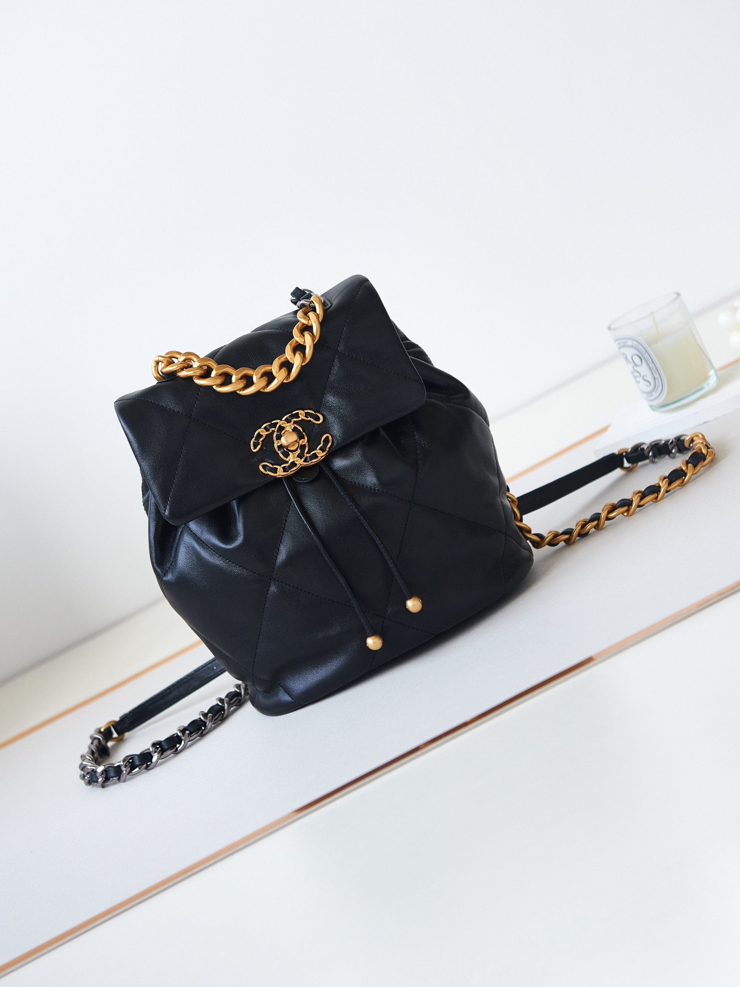Chanel backpack 16.5x17x12cm