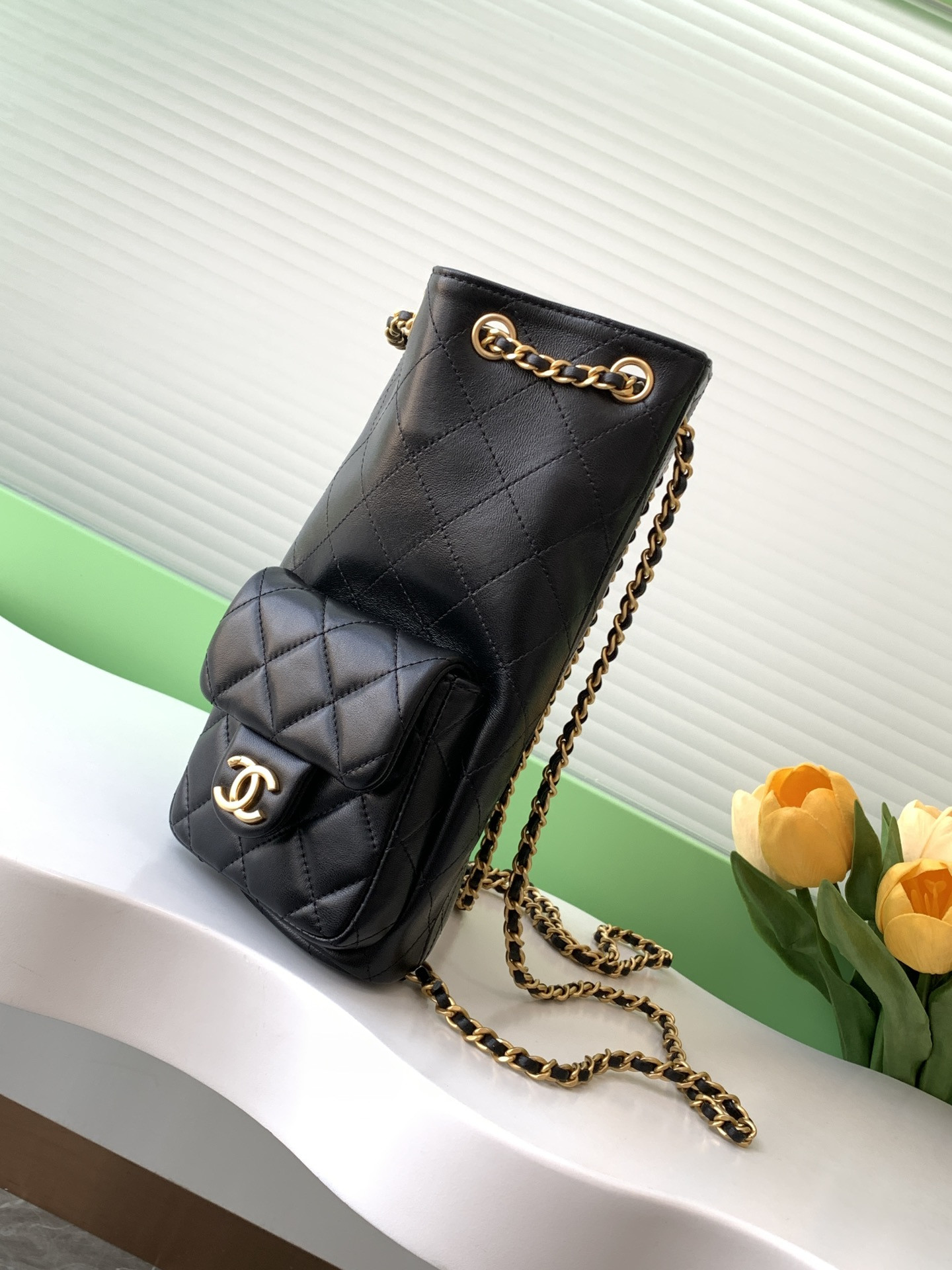 Chanel Backpack Shiny Lambskin AS5310 (24*18*7cm) - Image 3