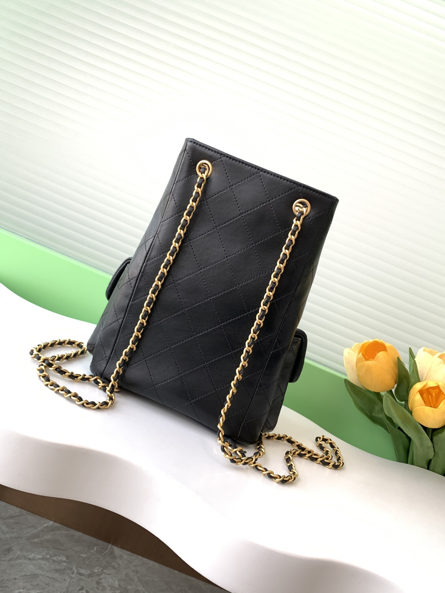 Chanel Backpack Shiny Lambskin AS5310 (24*18*7cm) - Image 4