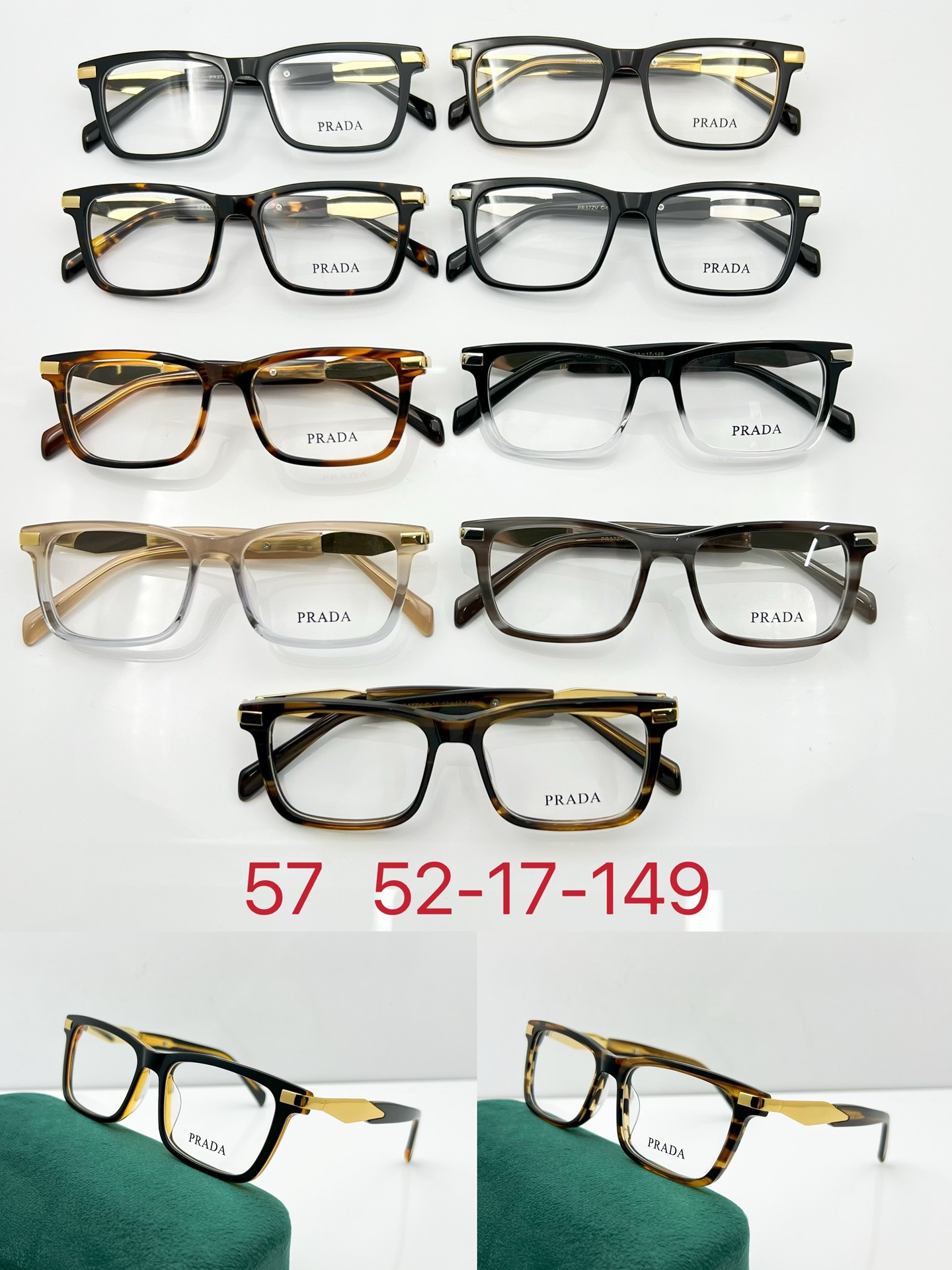 Prada Glasses 57ZV 52-17-149 - Image 3
