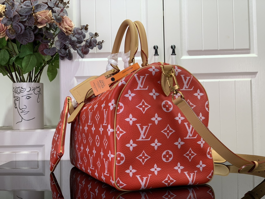 LV Speedy P9 Bandoulière 40 Red M24420 40 x 26 x23cm - Image 3