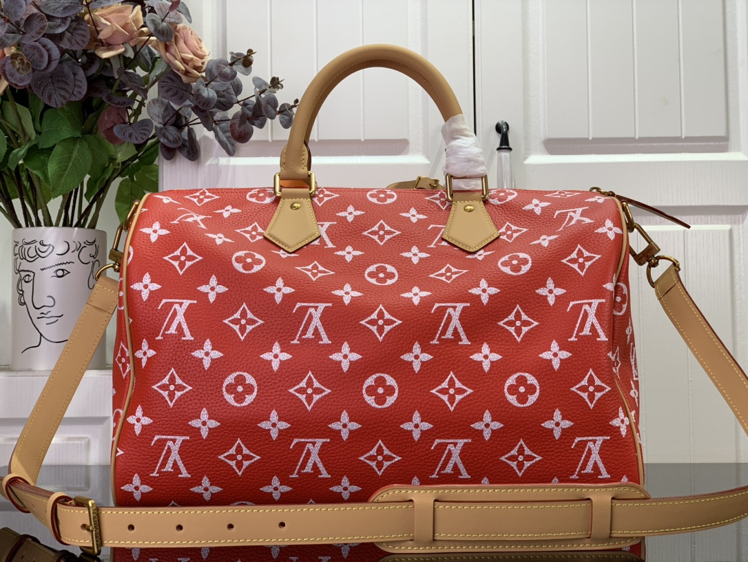 LV Speedy P9 Bandoulière 40 Red M24420 40 x 26 x23cm - Image 4