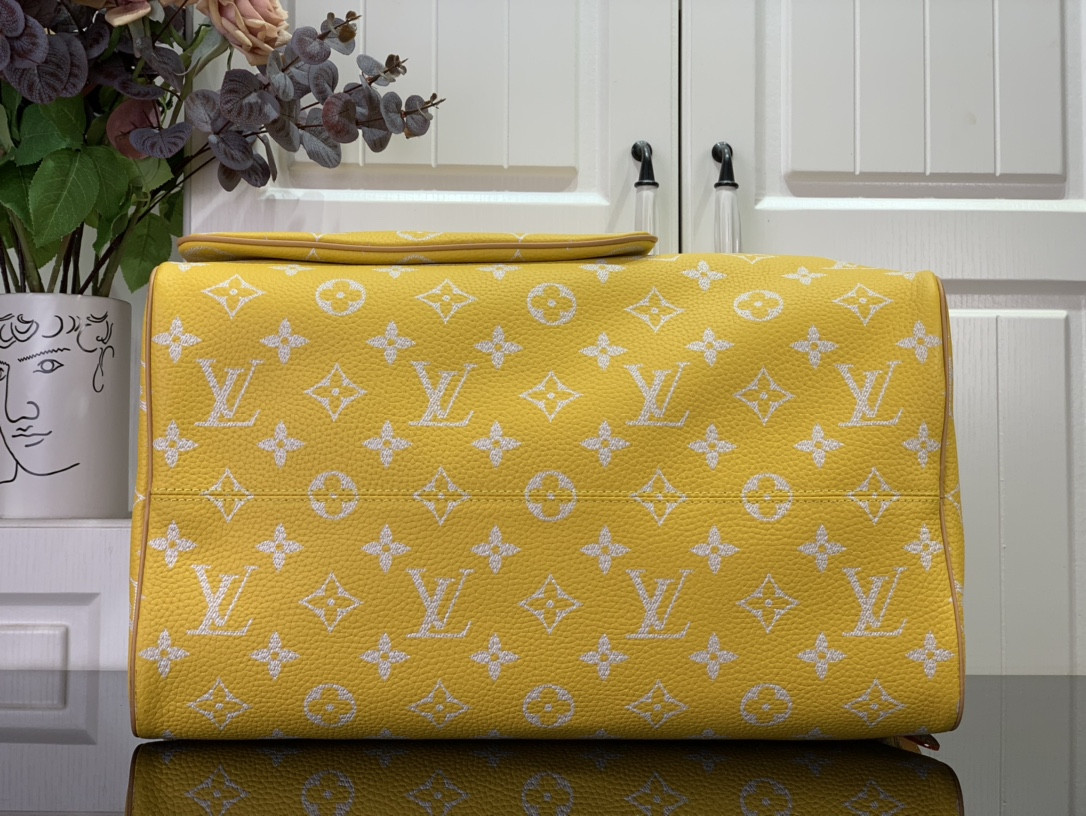 LV Speedy P9 Bandoulière 40 Jaune Mat M24419 40 x 26 x23cm - Image 5