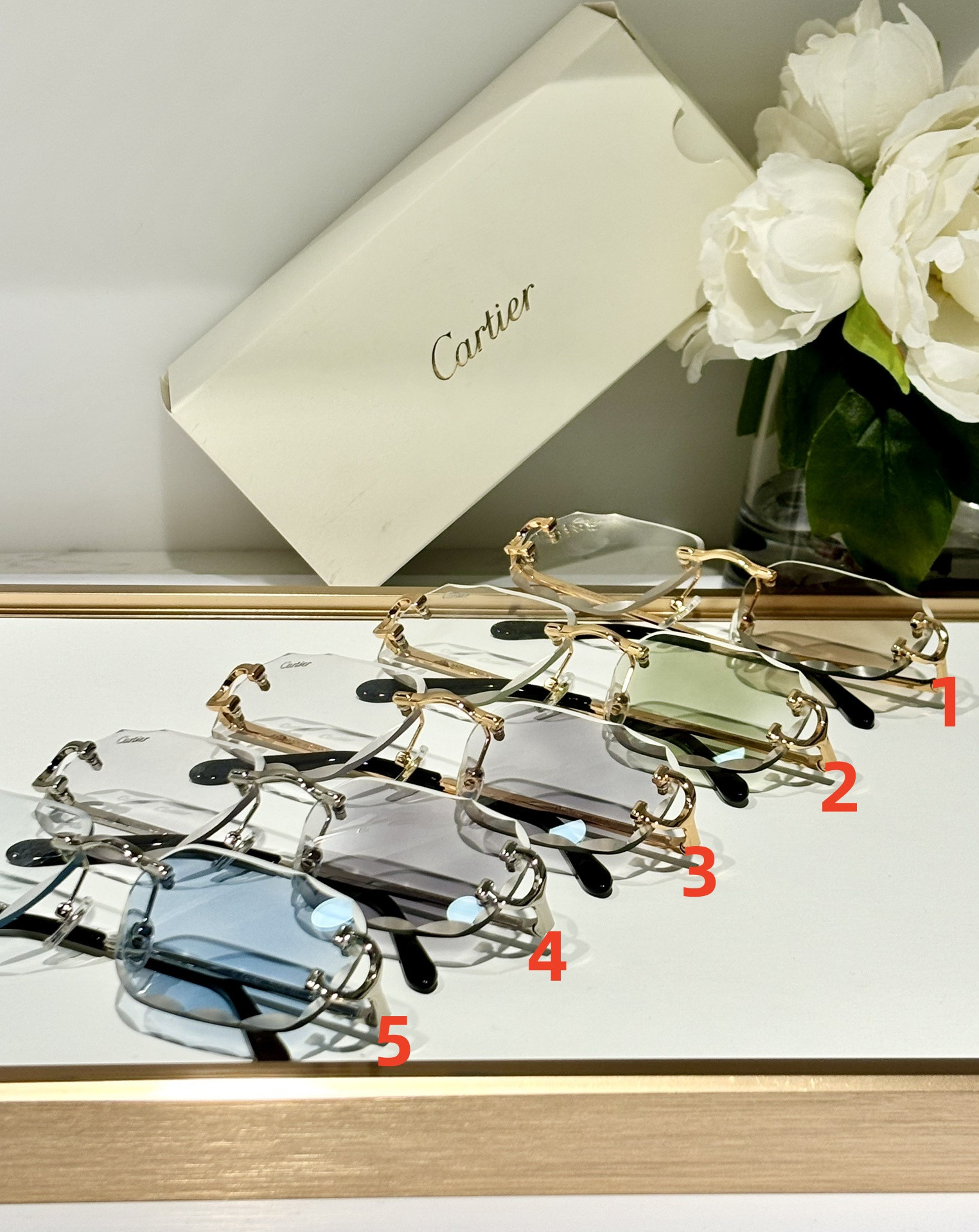 Cartier Glasses Photochromic lenses CT0092 55-18-145 - Image 2