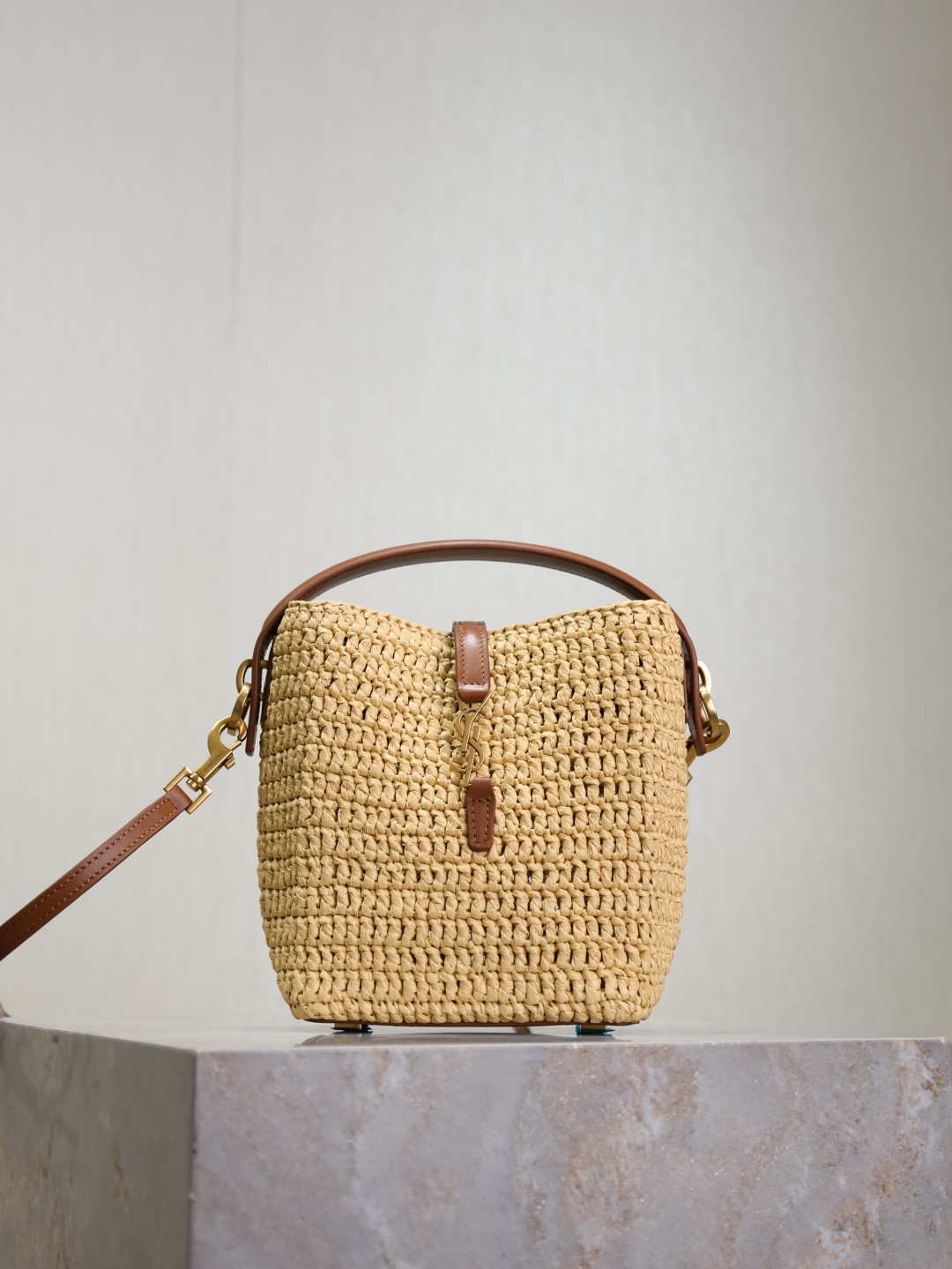 YSL LE 37 mini (raffia) 15x13x6cm - Image 2