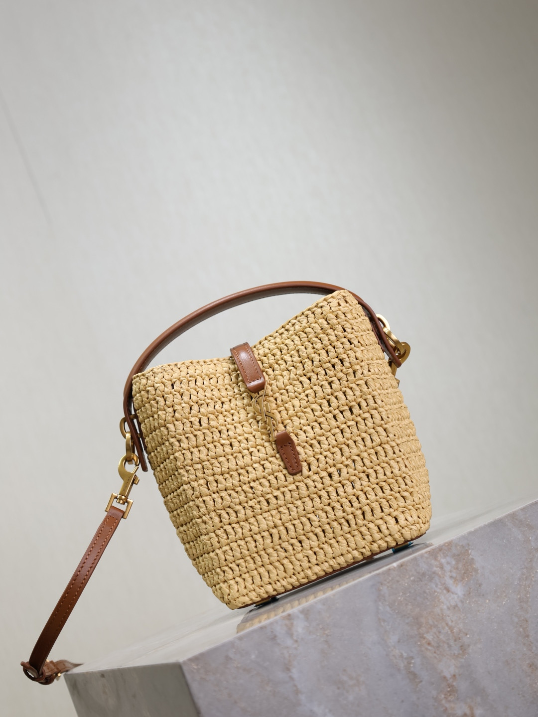 YSL LE 37 mini (raffia) 15x13x6cm - Image 3