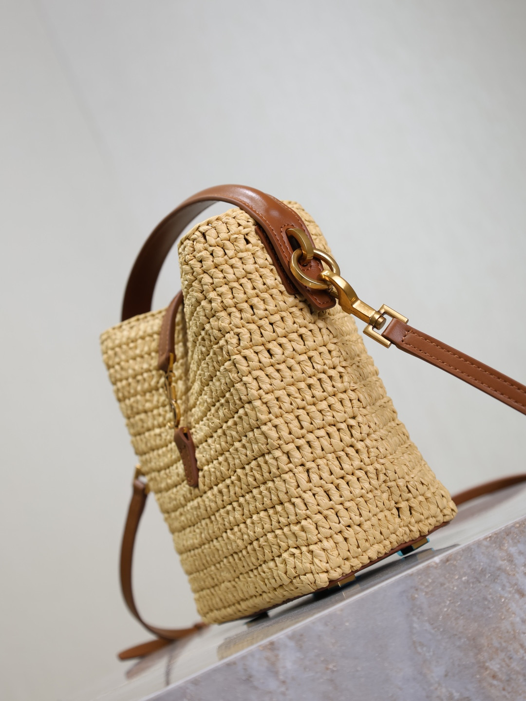 YSL LE 37 mini (raffia) 15x13x6cm - Image 5