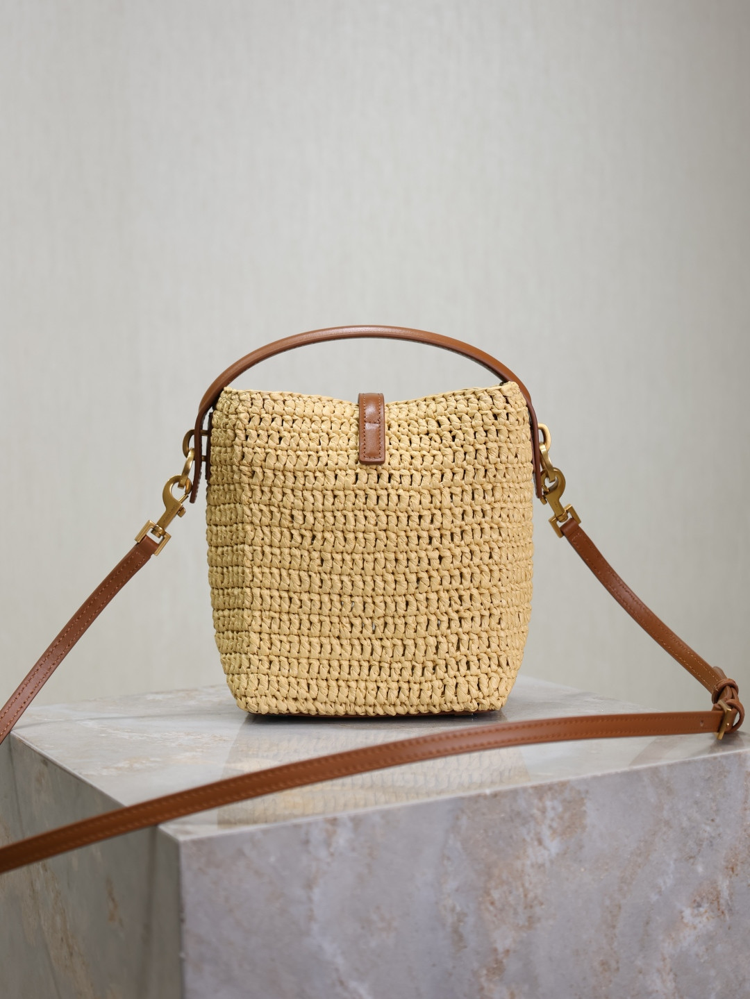 YSL LE 37 mini (raffia) 15x13x6cm - Image 9