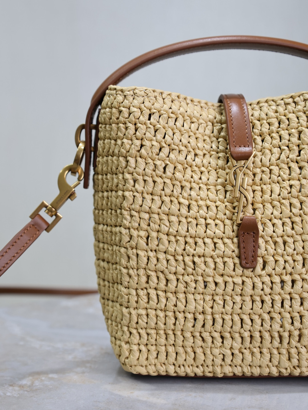 YSL LE 37 mini (raffia) 15x13x6cm - Image 11