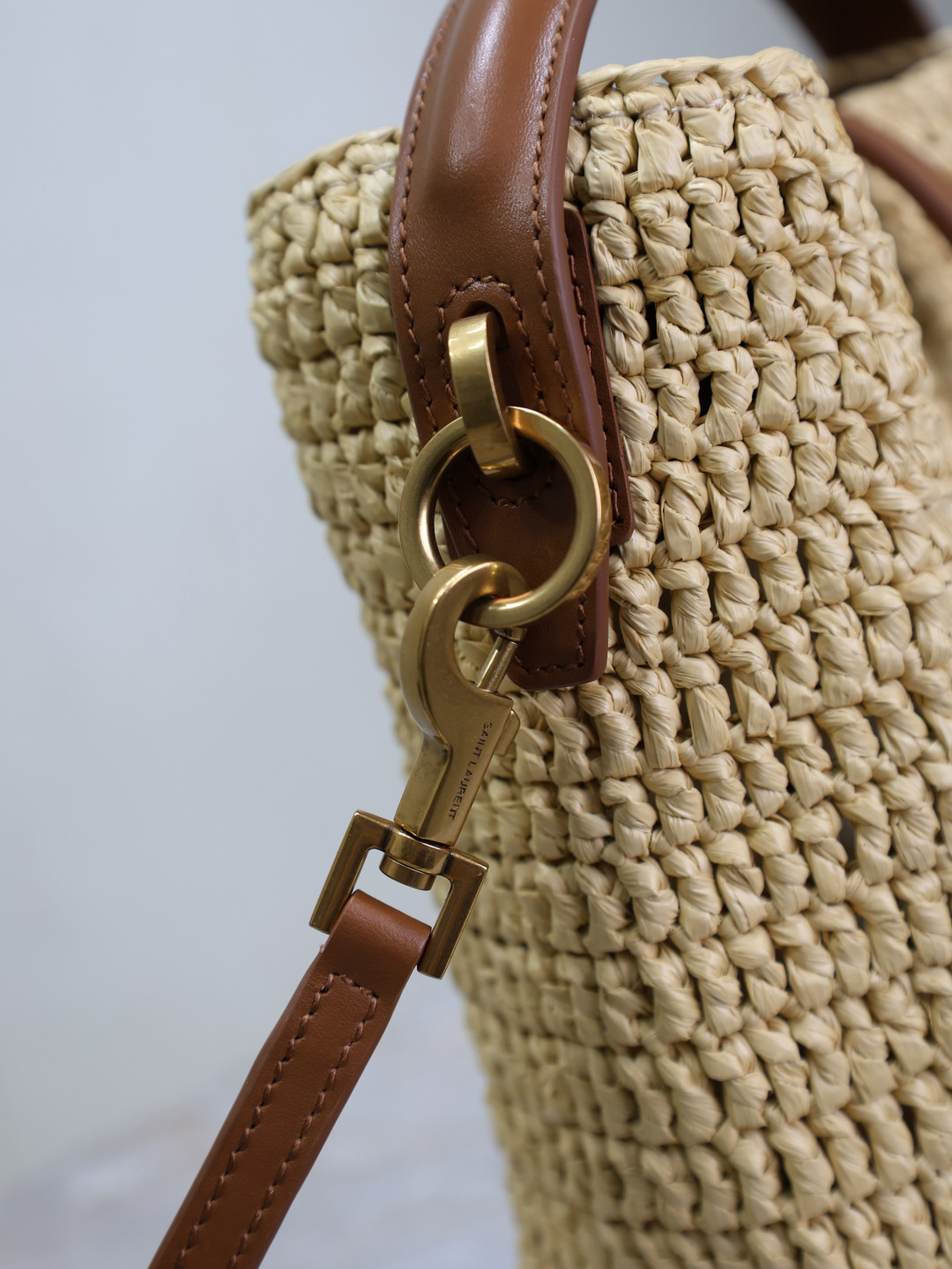 YSL LE 37 mini (raffia) 15x13x6cm - Image 15