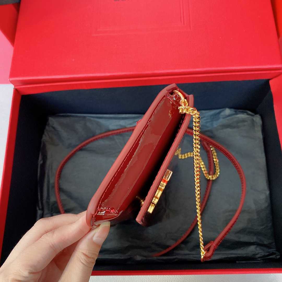 YSL Monogram phone holder with strap (patent leather) 18 x 11 x 2.5 CM - Image 5