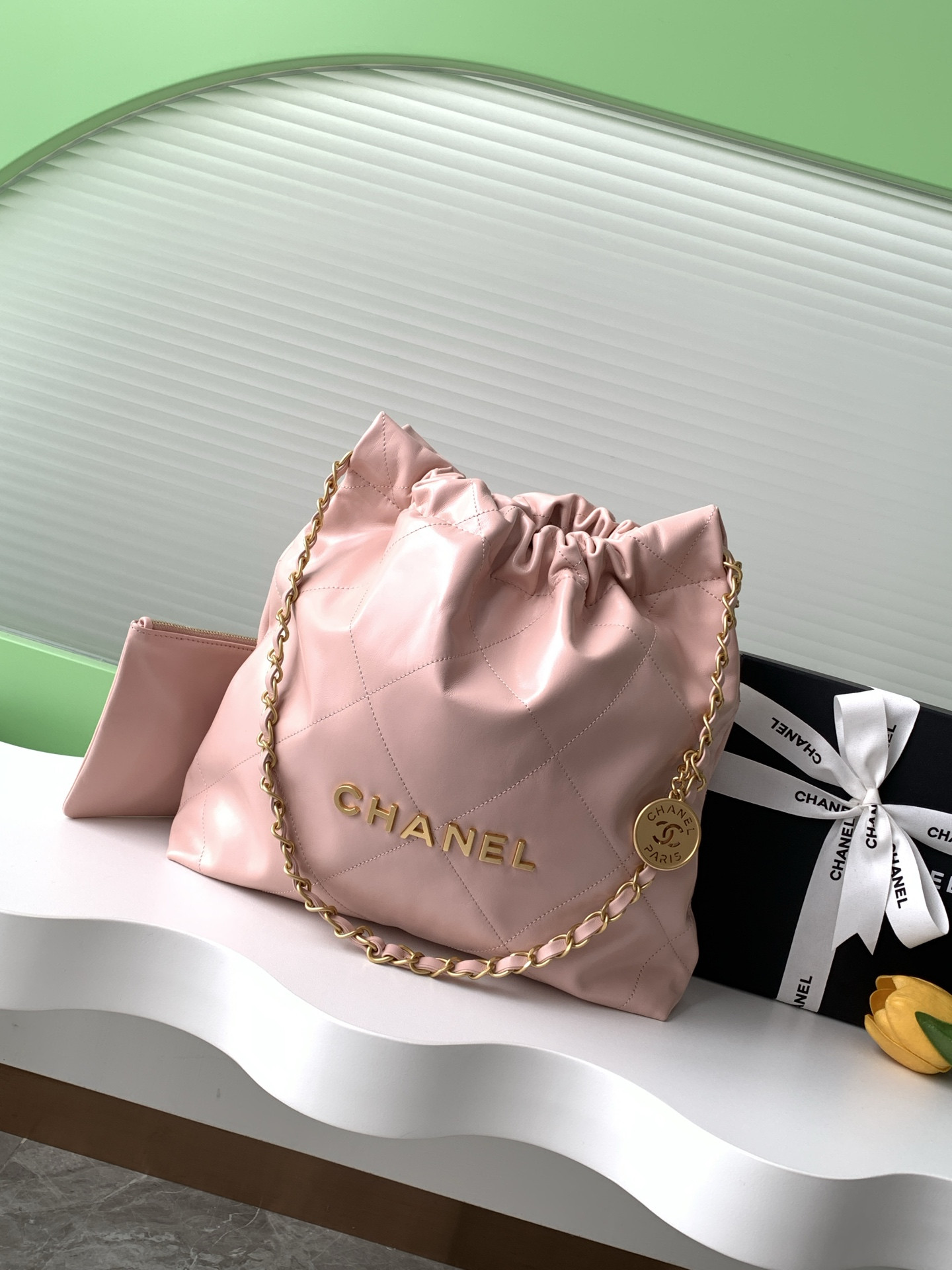 CHANEL 22 SMALL HANDBAG AS3260 35x37x7cm