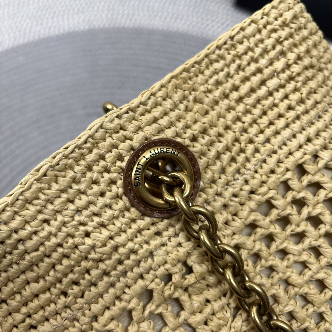 YSL JAMIE SHOPPING in raffia 35x35x10cm - Image 6