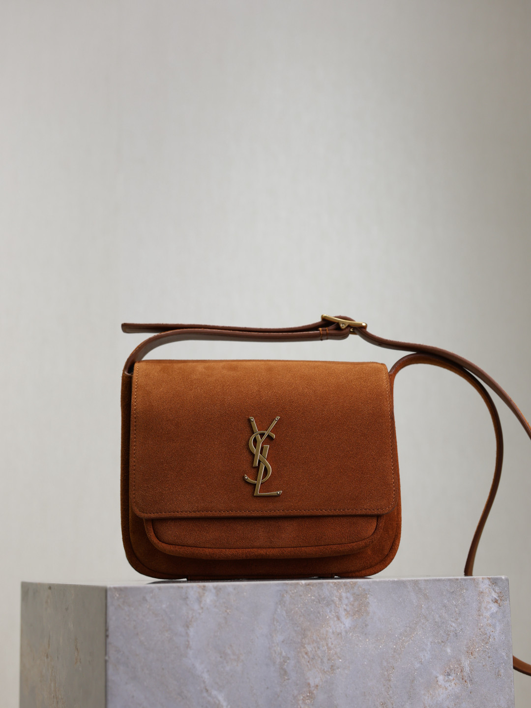 YSL NIKI satchel in suede 21.5x16x9cm - Image 2