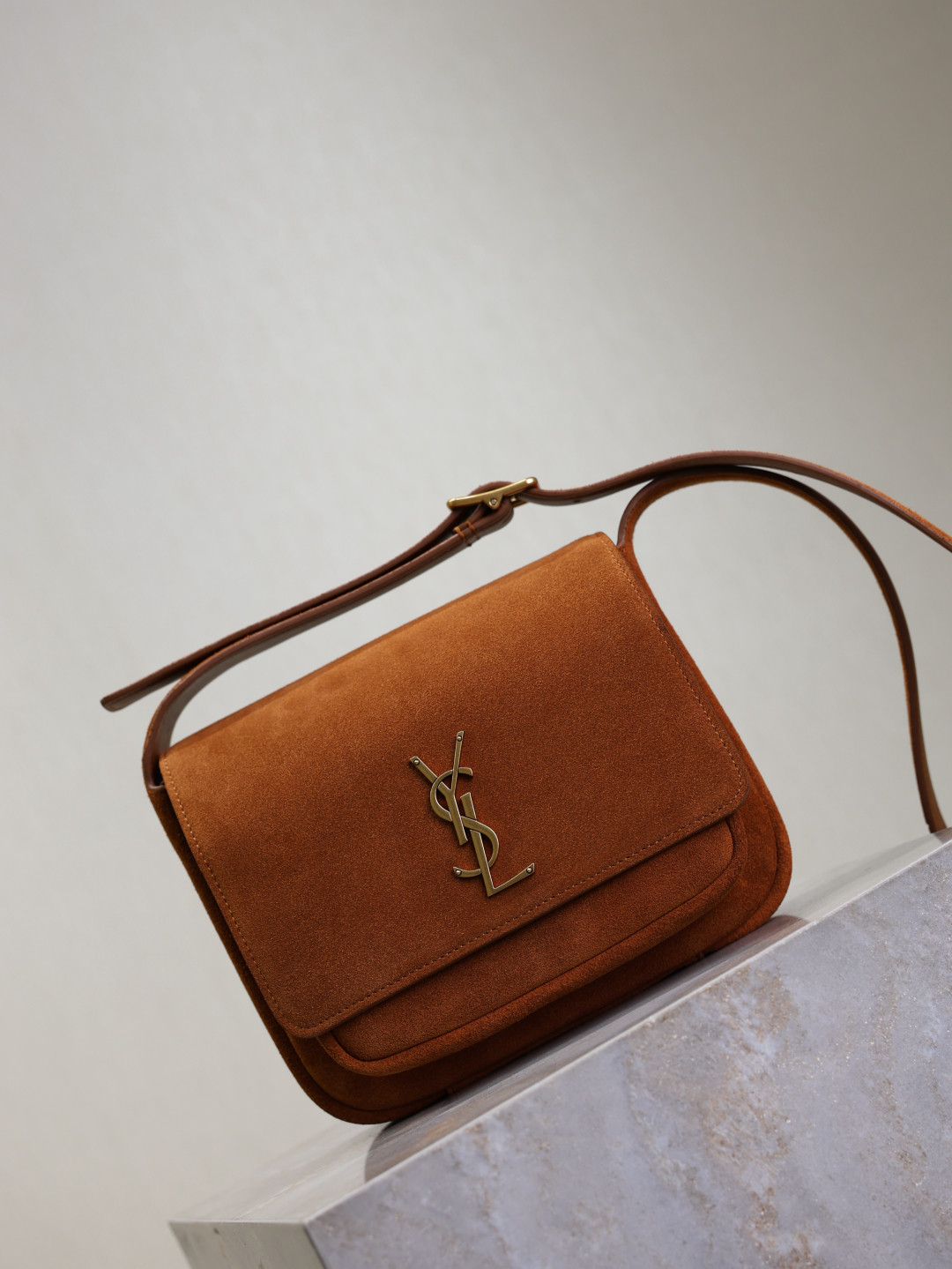 YSL NIKI satchel in suede 21.5x16x9cm - Image 3