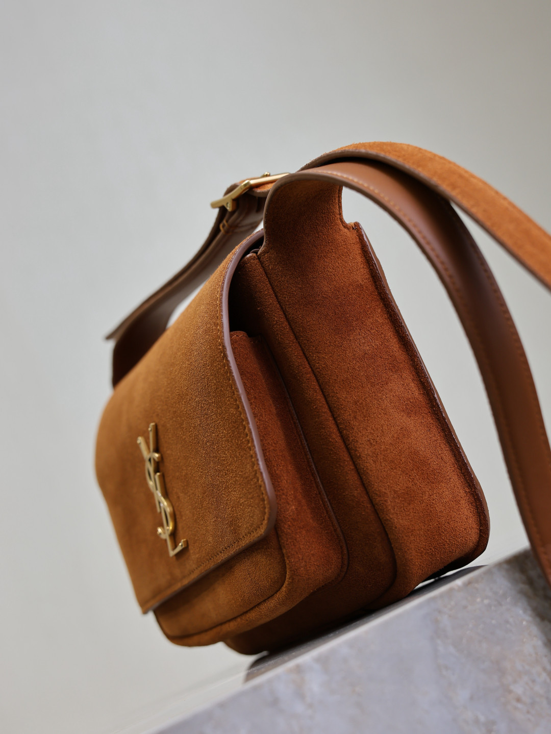 YSL NIKI satchel in suede 21.5x16x9cm - Image 6