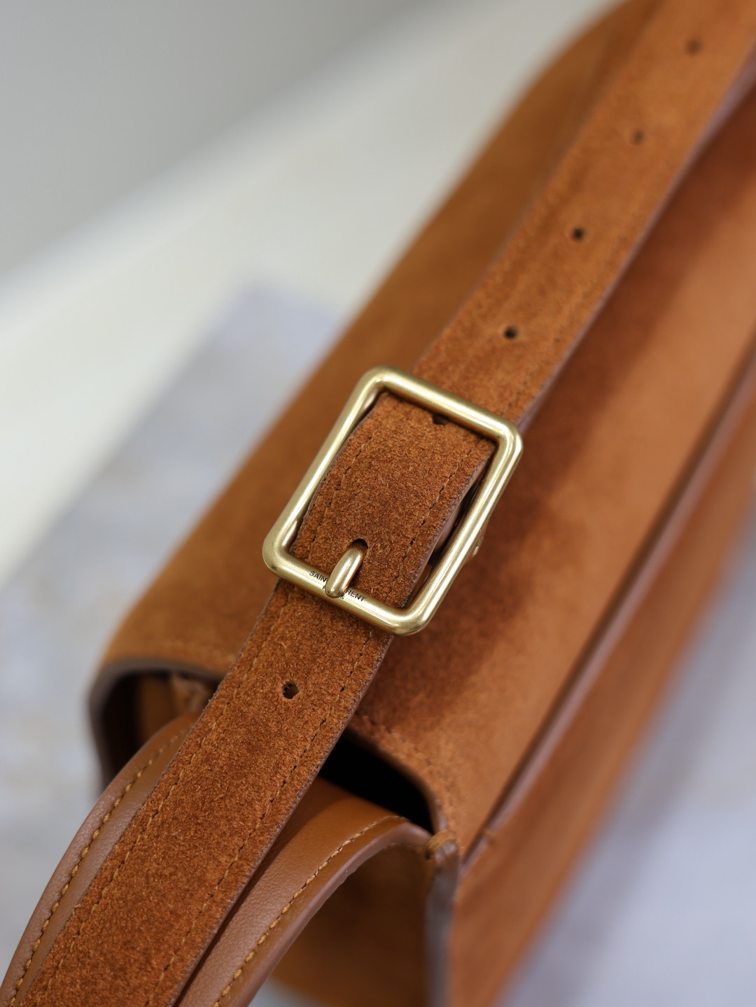 YSL NIKI satchel in suede 21.5x16x9cm - Image 12