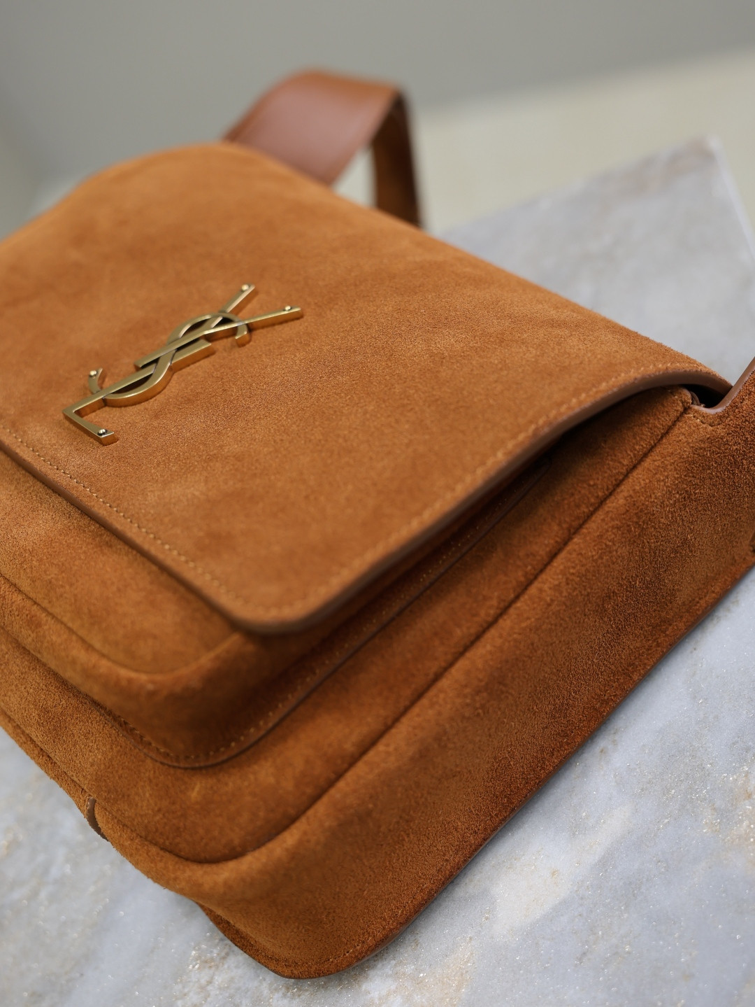 YSL NIKI satchel in suede 21.5x16x9cm - Image 13