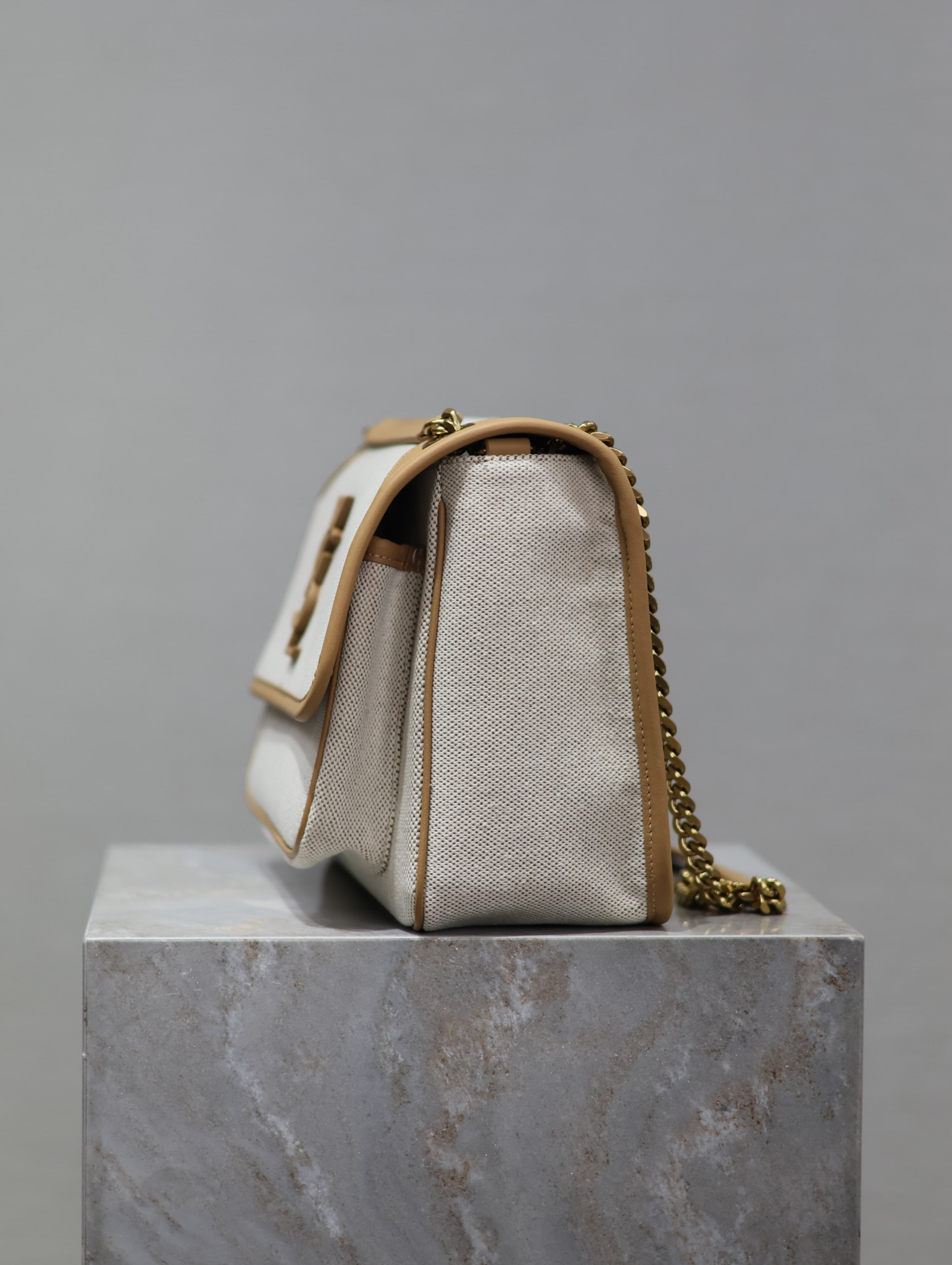 YSL NIKI MEDIUM IN Calfskin Cotton and Linen 28x20x8.5cm - Image 7