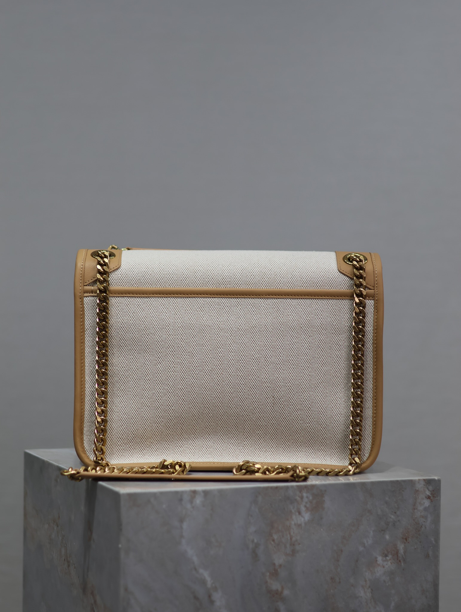 YSL NIKI MEDIUM IN Calfskin Cotton and Linen 28x20x8.5cm - Image 3