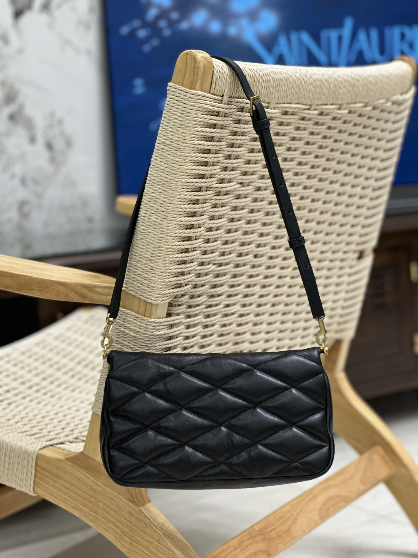 YSL 87 in quilted lambskin 26x13x5cm - Image 6