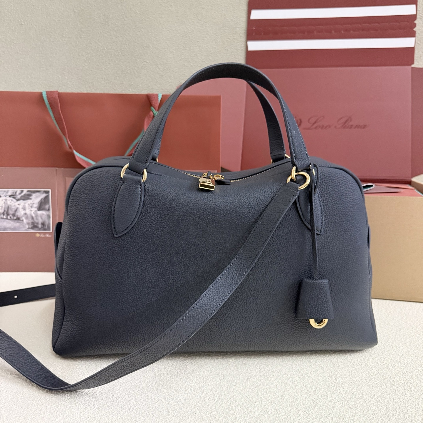 Loro Piana Needle Deep Royal Blue FAP1996 (38*22*16cm) - Image 2
