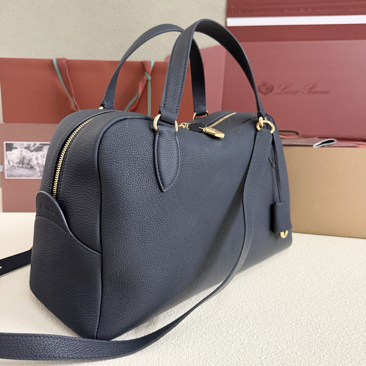 Loro Piana Needle Deep Royal Blue FAP1996 (38*22*16cm) - Image 3