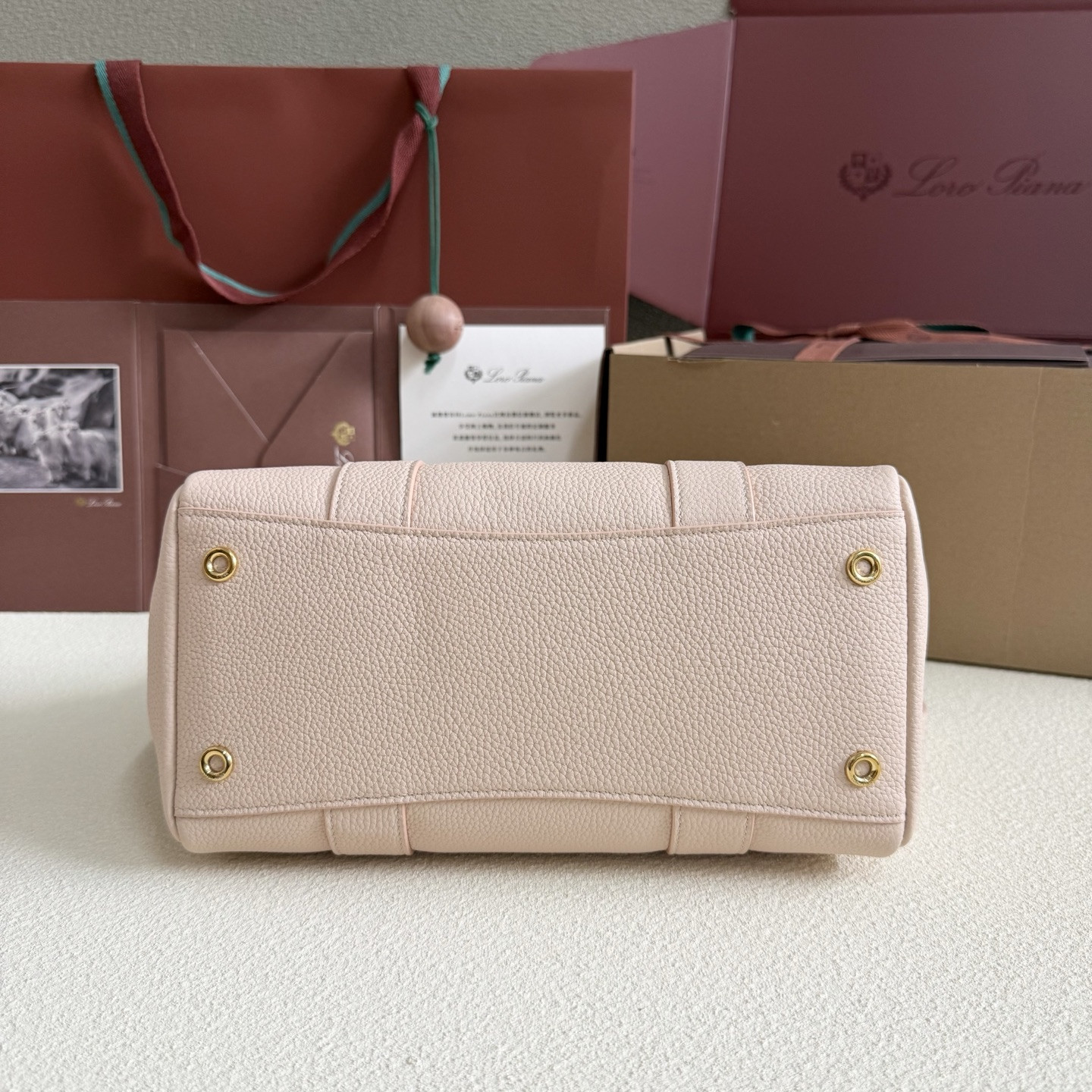 Loro Piana Loom Bag L25 Grained Calfskin 25x18x12.5cm - Image 4