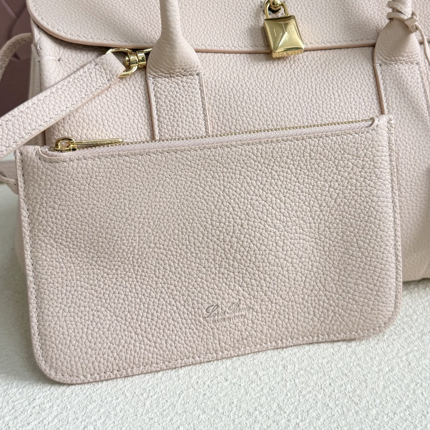 Loro Piana Loom Bag L25 Grained Calfskin 25x18x12.5cm - Image 9
