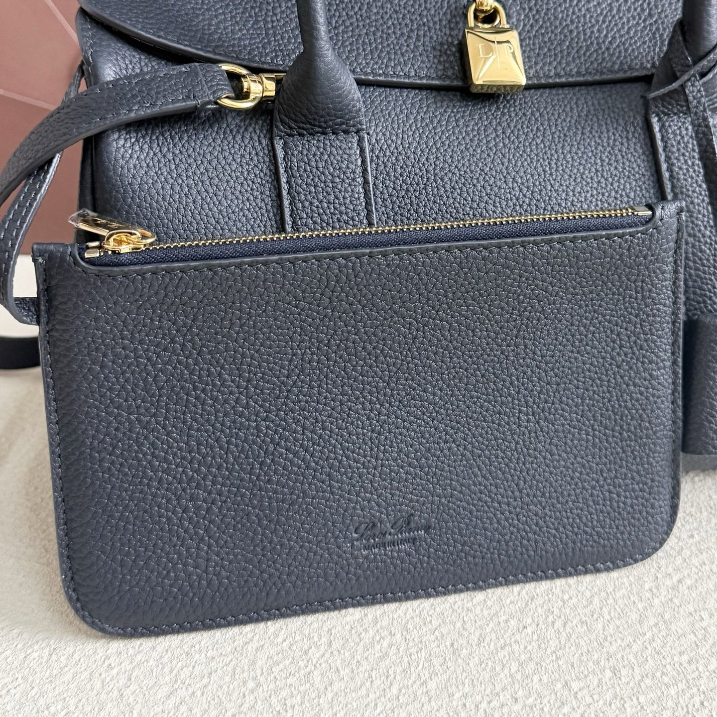 Loro Piana Loom L25 Calfskin Deep Royal Blue 25x18x12.5cm - Image 9