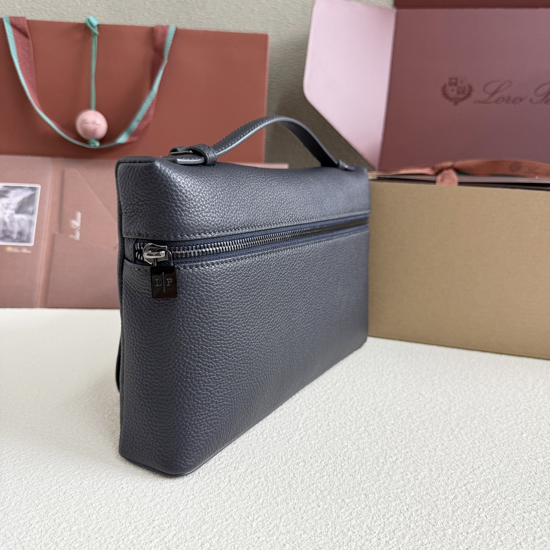 Loro Piana Extra pouch L29 Deep Royal Blue FAP3262 (29*18*5cm) - Image 4